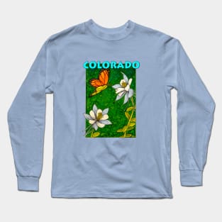 Colorado Monarch & Columbine Long Sleeve T-Shirt